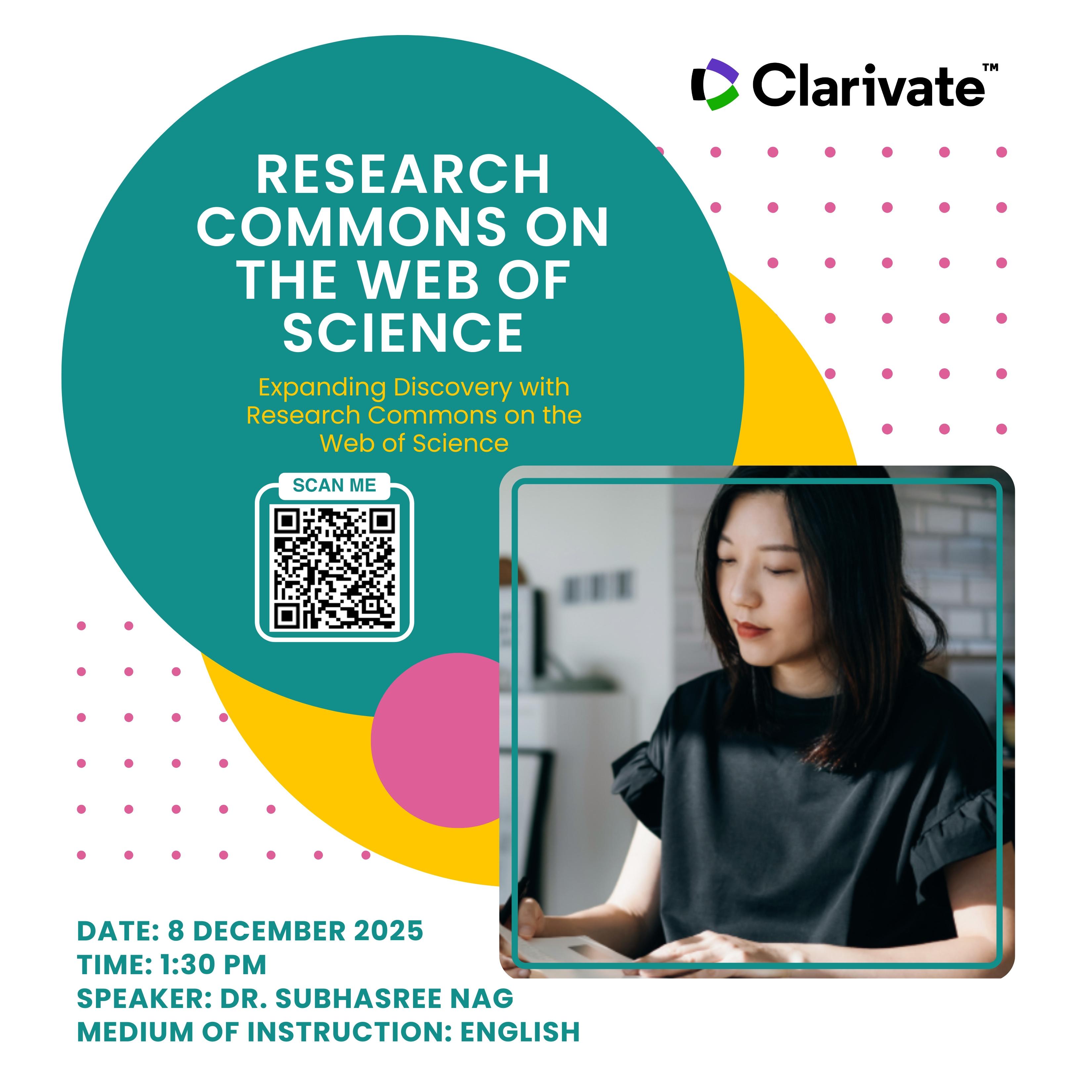線上培訓工作坊:在 Web of Science 上利用 Research Commons 擴展探索