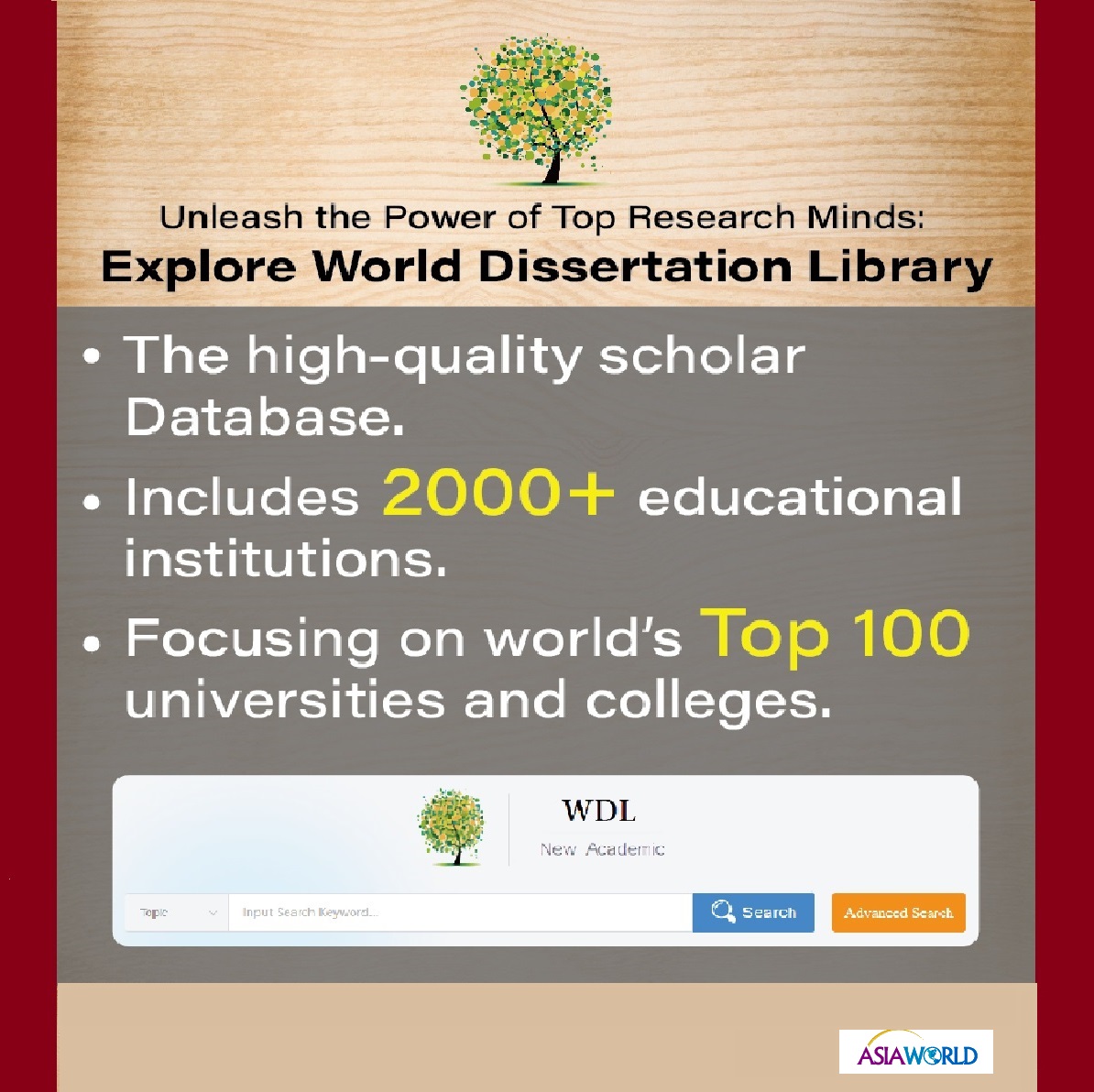 新增試用論文庫 : World Dissertation Library (WDL) 