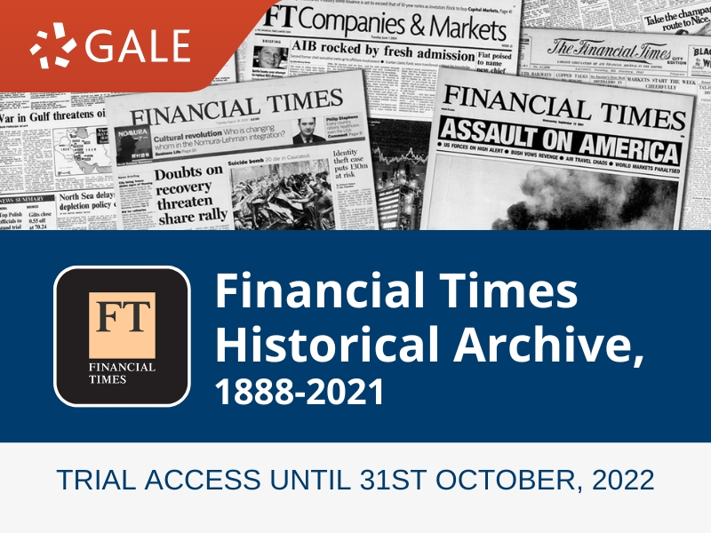 新增試用資料庫: The Financial Times Historical Archive, 1888-2021