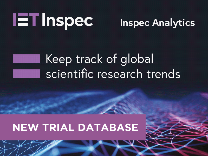 新增試用資料庫: IET Inspec Analytics